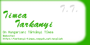 timea tarkanyi business card